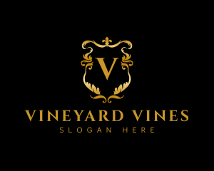 Premium Ornate Vineyard logo design