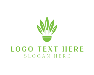 Organic Plant Shuttlecock logo