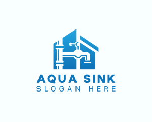 Plumbing Faucet Pipe logo design