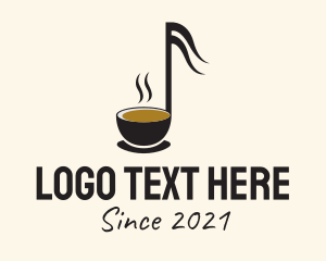 Lyrics - Musical Note Ladle logo design