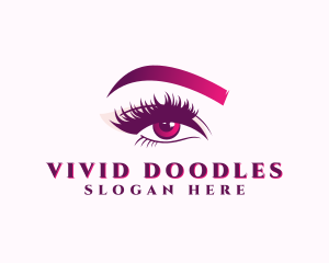 Eyebrow Eyelash Beauty logo design