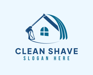 Pressure Washer Home Cleaning logo design