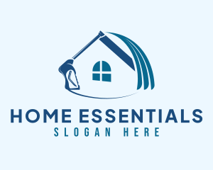 Pressure Washer Home Cleaning logo design