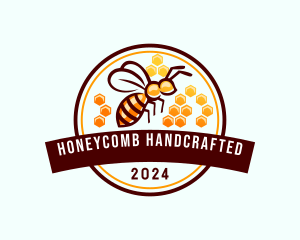Bee Honeycomb Insect logo