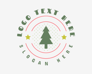 Christmas Holiday Tree Logo