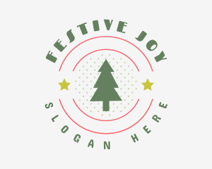 Christmas Holiday Tree logo design