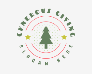 Christmas Holiday Tree logo design