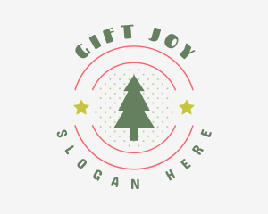 Christmas Holiday Tree logo design