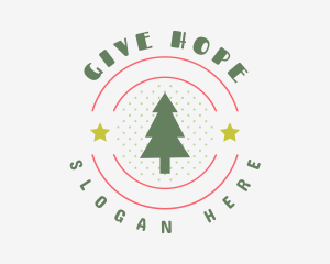 Christmas Holiday Tree logo design