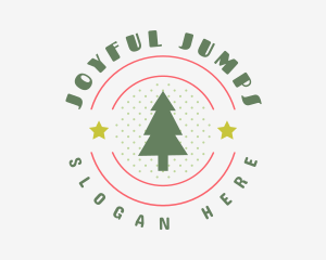 Christmas Holiday Tree logo design