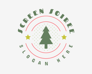 Christmas Holiday Tree logo design