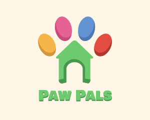 Animal Shelter Paw logo design