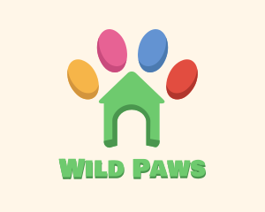 Animal Shelter Paw logo design