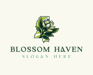 Mississippi Magnolia Flower logo design