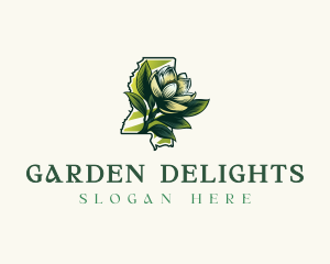 Mississippi Magnolia Flower logo design