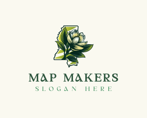 Mississippi Magnolia Flower logo design