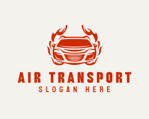 Flaming Car Transportation logo design