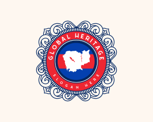 Cambodia Nation Map logo