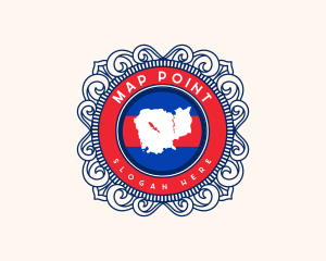 Cambodia Country Map logo
