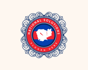 Cambodia Nation Map logo design