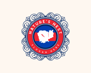 Cambodia Country Map logo
