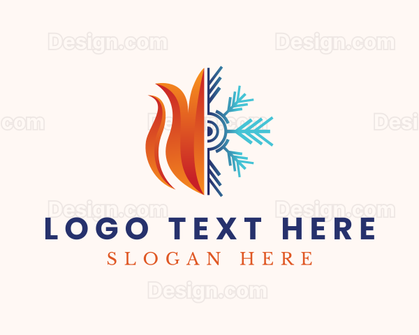 Gradient Fire Snowflake Logo