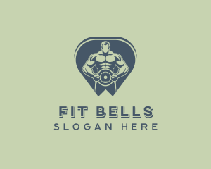 Weightlifter Man Fitness logo design