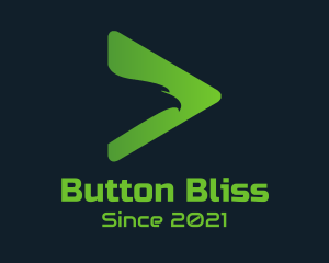 Green Eagle Play Button logo design