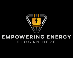 Power Plug Lightning logo design