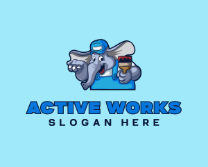 Elephant Painter Renovation logo design