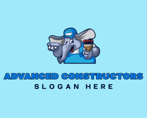 Elephant Painter Renovation logo design