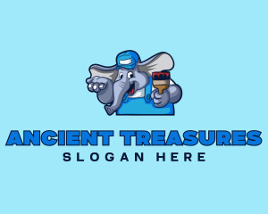 Elephant Painter Renovation logo design