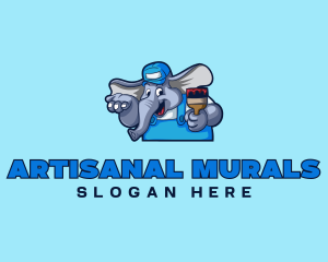 Elephant Painter Renovation logo design