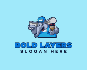 Elephant Painter Renovation logo design