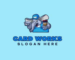 Elephant Painter Renovation logo design