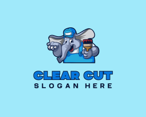 Elephant Painter Renovation logo design