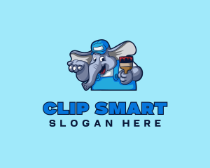 Elephant Painter Renovation logo design