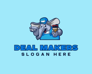 Elephant Painter Renovation logo design