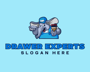 Elephant Painter Renovation logo design