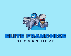 Elephant Painter Renovation logo design