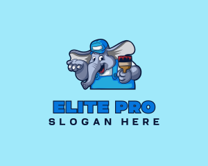 Elephant Painter Renovation logo design