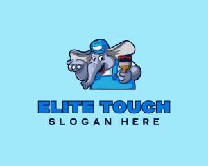 Elephant Painter Renovation logo design