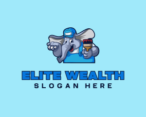 Elephant Painter Renovation logo design