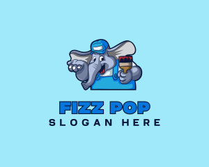 Elephant Painter Renovation logo design