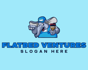 Elephant Painter Renovation logo design