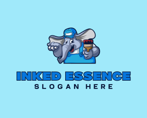 Elephant Painter Renovation logo design