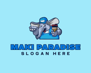 Elephant Painter Renovation logo design