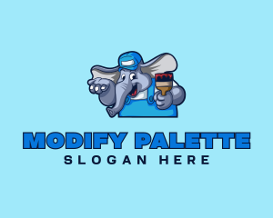 Elephant Painter Renovation logo design