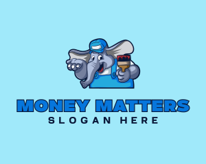 Elephant Painter Renovation logo design