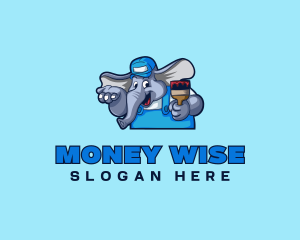 Elephant Painter Renovation logo design